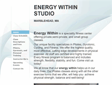 Tablet Screenshot of energywithinstudio.net